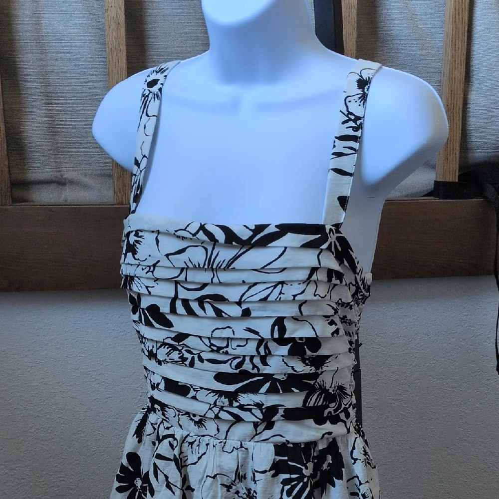 🍋✨ Nwt Abercrombie And Fitch Tiered Emerson Maxi Dress In Black And White S